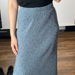 Blue Patterned Women's Skirt